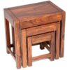 Cadiz Sheesham Wood Nest of 3 Tables