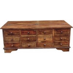 Sheesham Cube Jaipur 12 Drawer Coffee Table