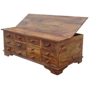 Sheesham Cube Jaipur 12 Drawer Coffee Table