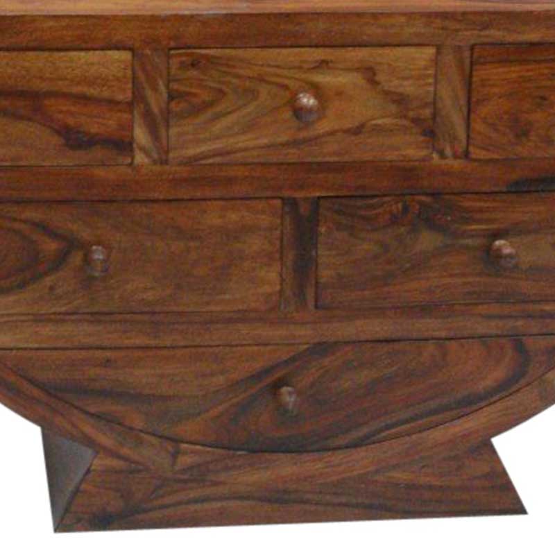 Cube Jaipur 6 Drawer Half Round Bowl Solid Sheesham Wood