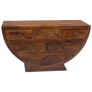 Cube Jaipur 6 Drawer Half Round Bowl Solid Sheesham Wood