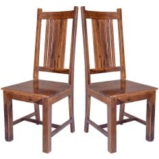 Cube Jaipur Dining Chair Solid Seat x2 Solid Sheesham Wood