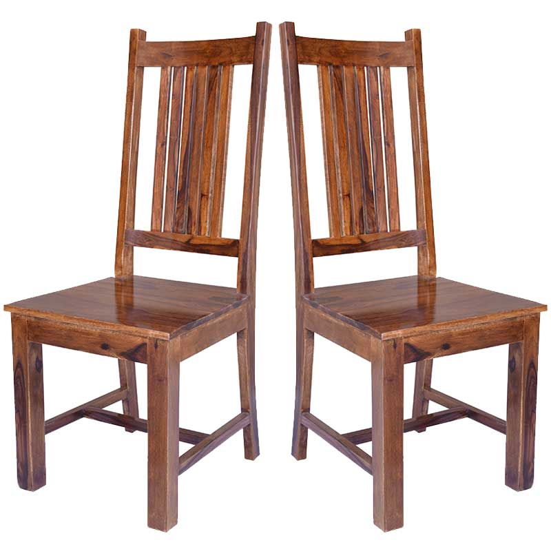 Cube Jaipur Dining Chair Solid Seat x2 Solid Sheesham Wood