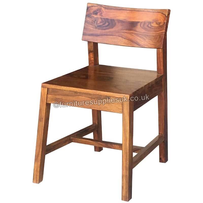 Cube Jaipur Fantastic Low Back Chair x2 Solid Sheesham Wood
