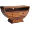 Cube Jaipur Half Round TV Stand Solid Sheesham Wood