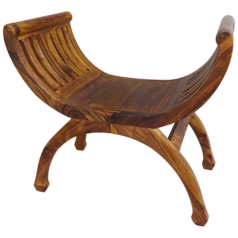Cube Jaipur Single Seater Bench Solid Sheesham Wood