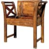 Cube Jaipur Single Seater Bench With Box Solid Sheesham Wood