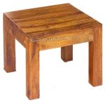Cube Lamp Table 45×45 Solid Sheesham Wood 3