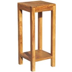 Cube Telephone Table With Shelf Solid Sheesham Wood