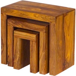 Jaipur Cube Nested Tables Solid Sheesham Wood