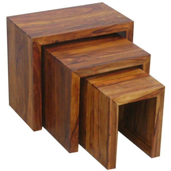Jaipur Cube Nested Tables Solid Sheesham Wood