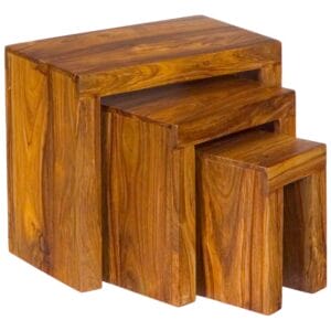 Jaipur Cube Nested Tables Solid Sheesham Wood