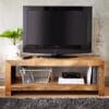 Light Dakota Open Plasma Media Unit Mango Wood