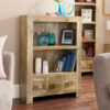 Light Dakota Small Bookcase with Drawers dsbc-l