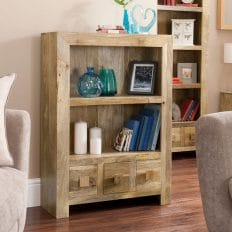 Light Dakota Small Bookcase with Drawers dsbc-l