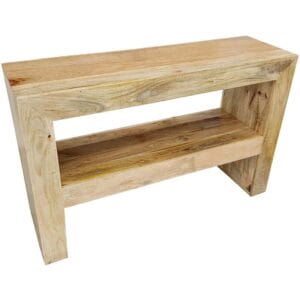 Light Dakota Console Table With Shelf
