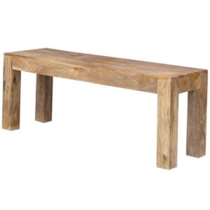 Light Dakota Dining Set 2 Benches (175cm) Solid Mango Wood
