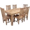 Light Dakota Dining Set 2 Benches (175cm) Solid Mango Wood