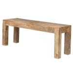 Light Dakota Dining Table 2 Benches (145cm) Solid Mango Wood 2
