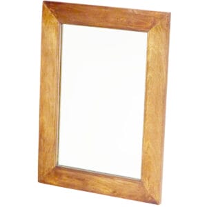 Light Dakota Mirror Mango Wood 90x65cm