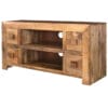 Light Dakota Plasma TV Unit 4 Drawer Wood