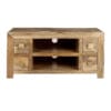Light Dakota Plasma TV Unit 4 Drawer Wood