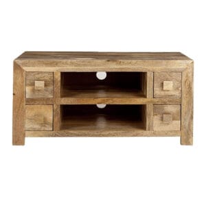 Light Dakota Plasma TV Unit 4 Drawer Wood