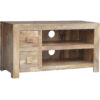 Light Dakota Small TV Unit 2 Drawer 90cm