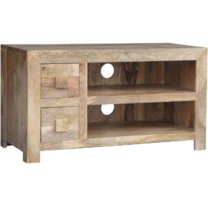 Light Dakota Small TV Unit 2 Drawer 90cm