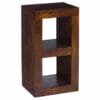 Dakota 2 Hole Cube Lamp Table Display Solid Mango Wood-DC2H