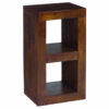 Dakota 2 Hole Cube Lamp Table Display Solid Mango Wood-DC2H