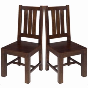 Dakota Chairs x1 pack (2 chairs per pack) Solid Mango Wood