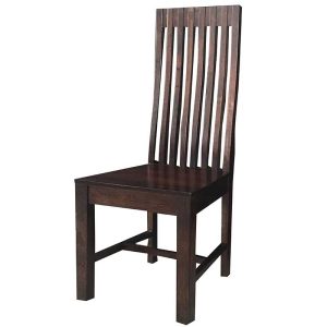 Dakota Geneva High Back Solid Seat Chair x2 Solid Mango Wood