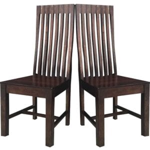 Dakota Geneva High Back Solid Seat Chair x2