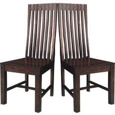 Dakota Geneva High Back Solid Seat Chair x2