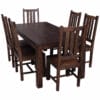 Dakota Large Dining Table With 6 Chairs 175cm Solid Mango Wood-DLDT+6X-DCH