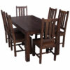 Dakota Large Dining Table With 6 Chairs 175cm Solid Mango Wood-DLDT+6X-DCH