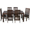 Dakota Large Dining Table With 6 High Back Chairs (175cm)
