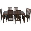 Dakota Large Dining Table With 6 High Back Chairs (175cm)