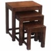 Dakota Stool Set Of 3 Pcs Solid Mango Wood DSS/3
