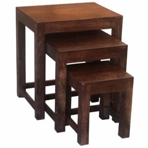 Dakota Stool Set Of 3 Pcs Solid Mango Wood DSS/3