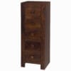 Dakota Tall Boy Chest 5 Drawer Mango Wood D5DCH