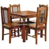 Ganga 80cm Jali Sheesham Dining Table With 2 Chairs