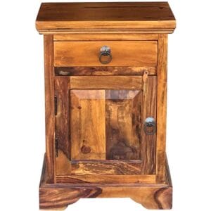 Ganga Bedside Tables (Pair) Left & Right Sheesham Wood