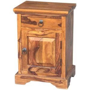 Ganga Bedside Tables (Pair) Left & Right Sheesham Wood