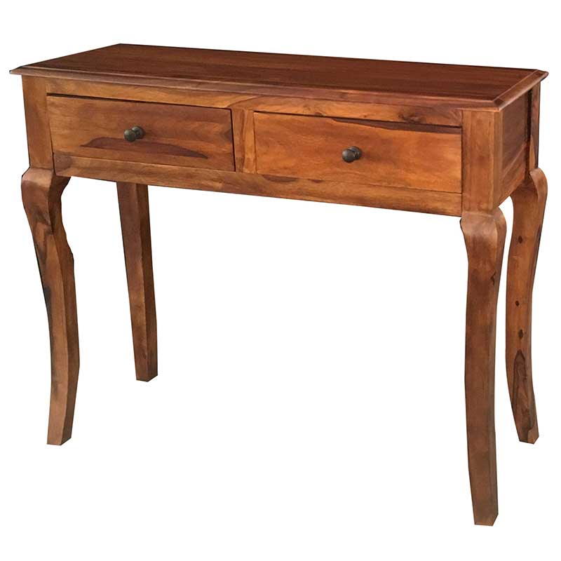 Ganga French Console 2 Drawer Solid Sheesham Wood
