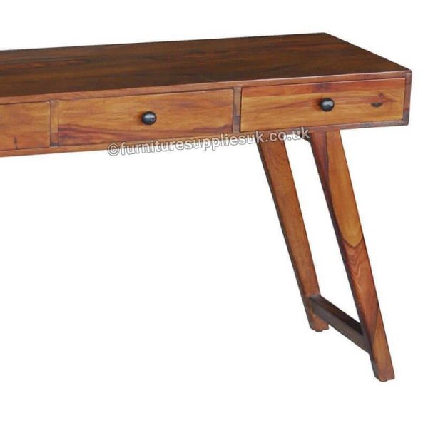 Ganga Jali 3 Drawer Console Table. Solid Sheesham Wood
