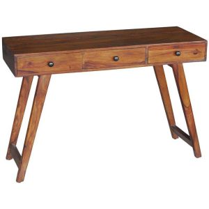 Ganga Jali 3 Drawer Console Table. Solid Sheesham Wood