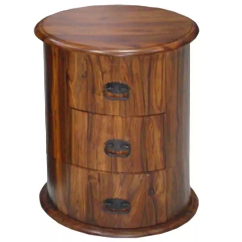X2 Ganga Jali 3 Drawer Drum Chests (pair) Solid Sheesham Wood