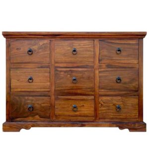 Ganga Jali 9 Drawer Sheesham Sideboard Chest